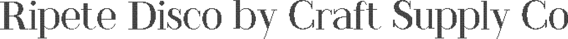 RipeteDisco-Regular Demo