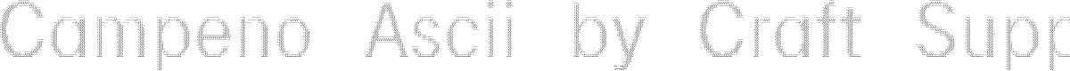 Campeno Ascii Regular Demo