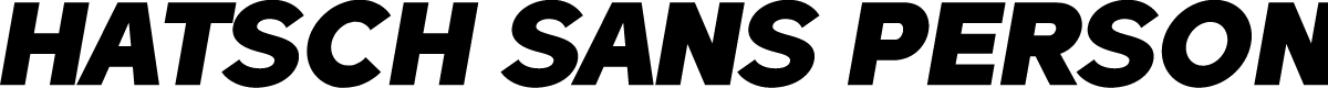 Hatsch Sans PERSONAL USE ONLY Italic