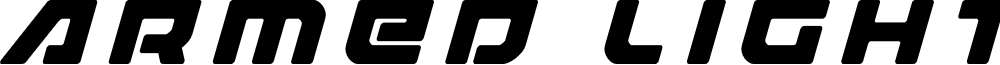 Armed Lightning Title Italic