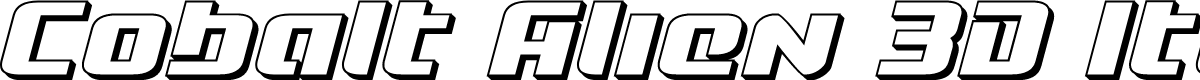Cobalt Alien 3D Italic