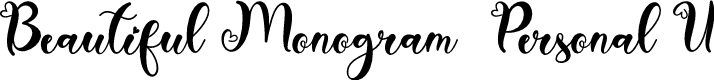 Beautiful Monogram - Personal U