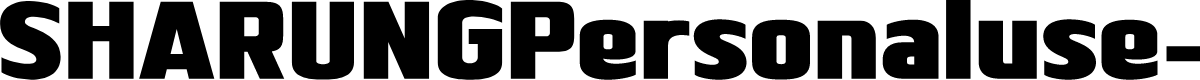 SHARUNGPersonaluse-ExtraBold