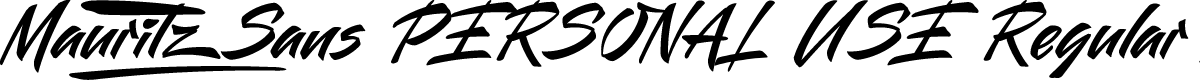 Mauritz Sans PERSONAL USE Regular Italic