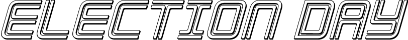 Election Day 3D Italic