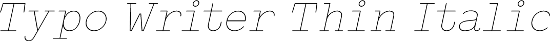 Typo Writer Thin Demo Italic
