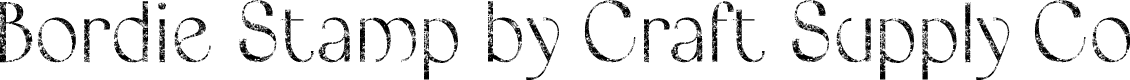 BordieStamp-Regular Demo