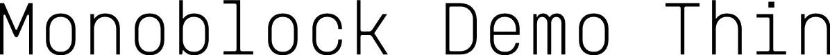 Monoblock Demo Thin