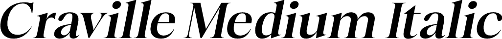 Craville Medium Italic