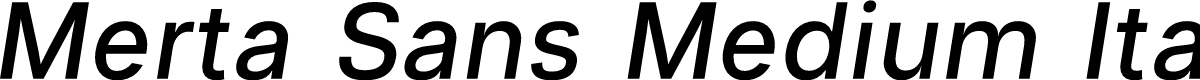 Merta Sans Demo Medium Italic