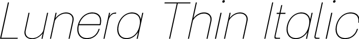 Lunera Thin Italic
