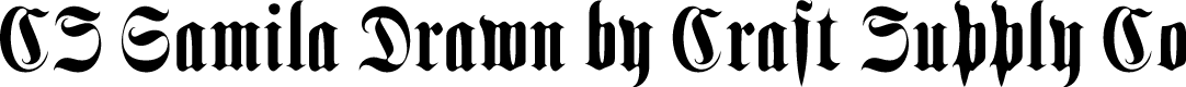 CSGamilaDrawn-Regular Demo