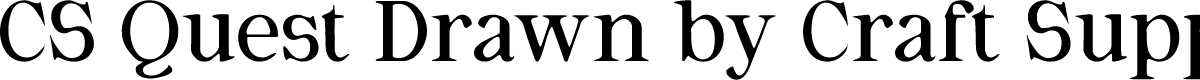 CSQuestDrawn-Regular Demo