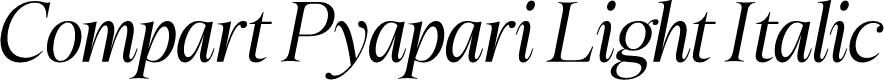 Compart Pyapari Light Italic