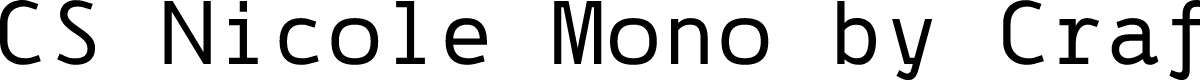 CS Nicole Mono Regular Demo