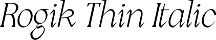 Rogik Thin Italic