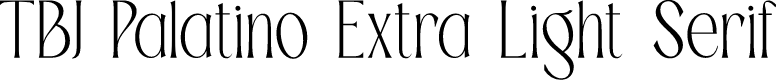 TBJ Palatino Extra Light Serif