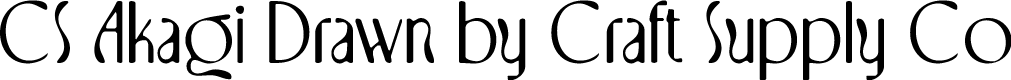 CSAkagiDrawn-Regular Demo