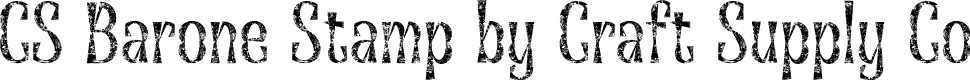 CSBaroneStamp-Regular Demo