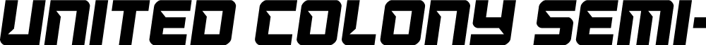 United Colony Semi-Italic