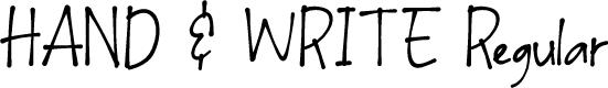 HAND & WRITE Regular