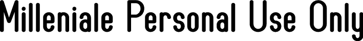 Milleniale Personal Use Only