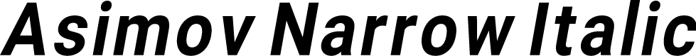 Asimov Narrow Italic