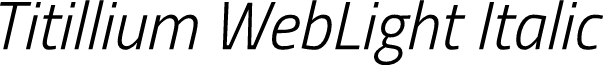 Titillium WebLight Italic