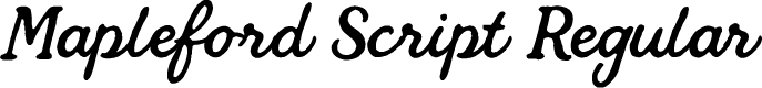 Mapleford Script Regular
