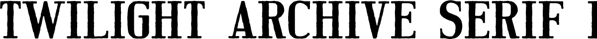 Twilight Archive Serif Demo