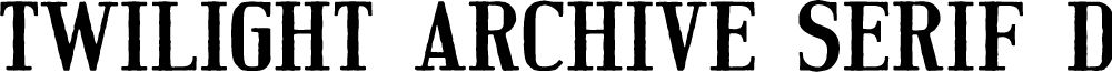 Twilight Archive Serif Demo