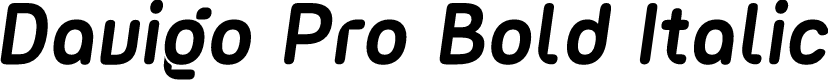 Davigo Pro Demo Bold Italic