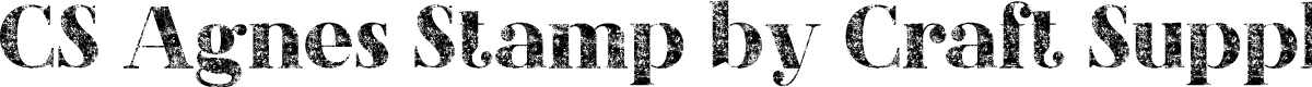 CSAgnesStamp-Regular Demo
