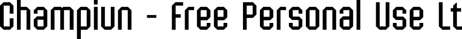 Champiun - Free Personal Use Lt