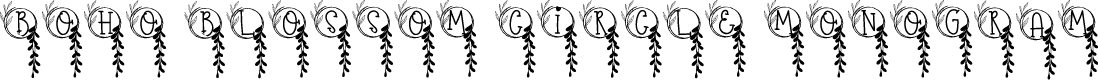 Boho Blossom Circle Monogram