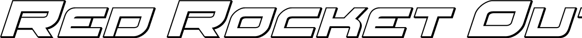 Red Rocket Outline Italic