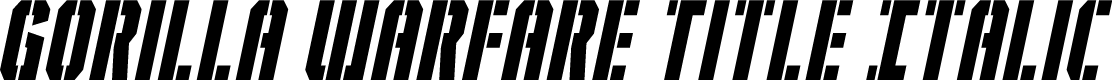 Gorilla Warfare Title Italic