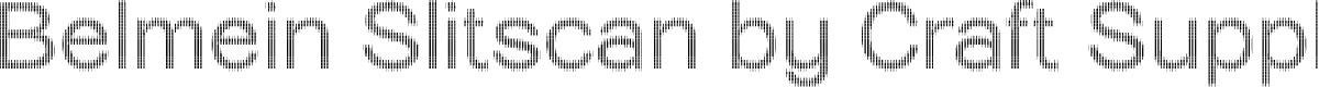 Belmein Slitscan Regular Demo