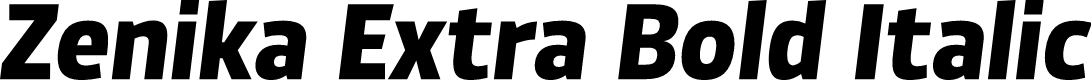 Zenika Extra Bold Italic