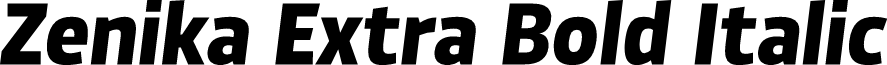 Zenika Extra Bold Italic