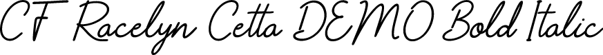 CF Racelyn Cetta DEMO Bold Italic