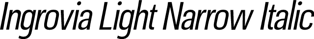 Ingrovia Light Narrow Italic