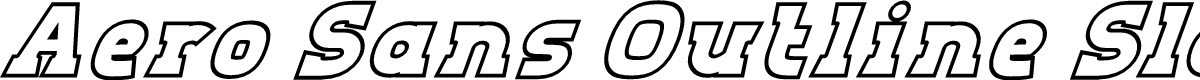 Aero Sans Outline Slant