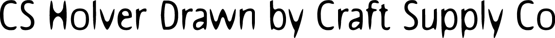 CSHolverDrawn-Regular Demo