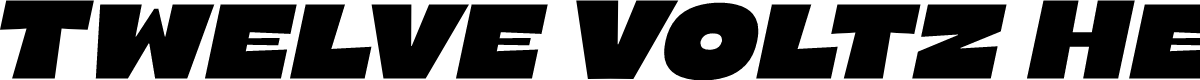 Twelve Voltz Heavy Bold Italic