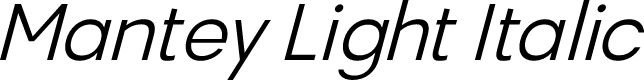 Mantey Light Italic