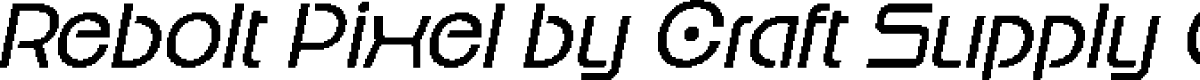 ReboltPixel-Regular Demo