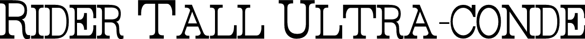 Rider Tall Ultra-condensed Light