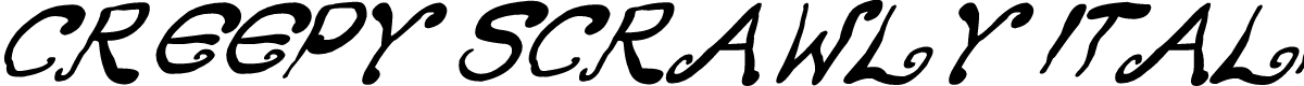 Creepy Scrawly Italic