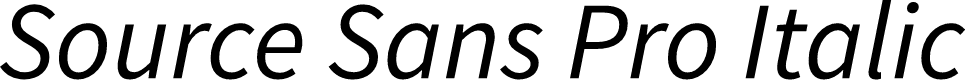 Source Sans Pro Italic